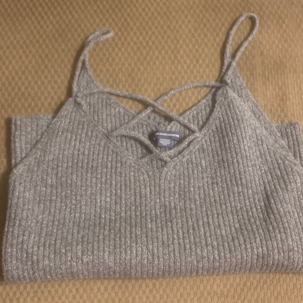 AEO ribbed laced tank top